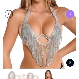 Festival Rhinestone Tassel Top